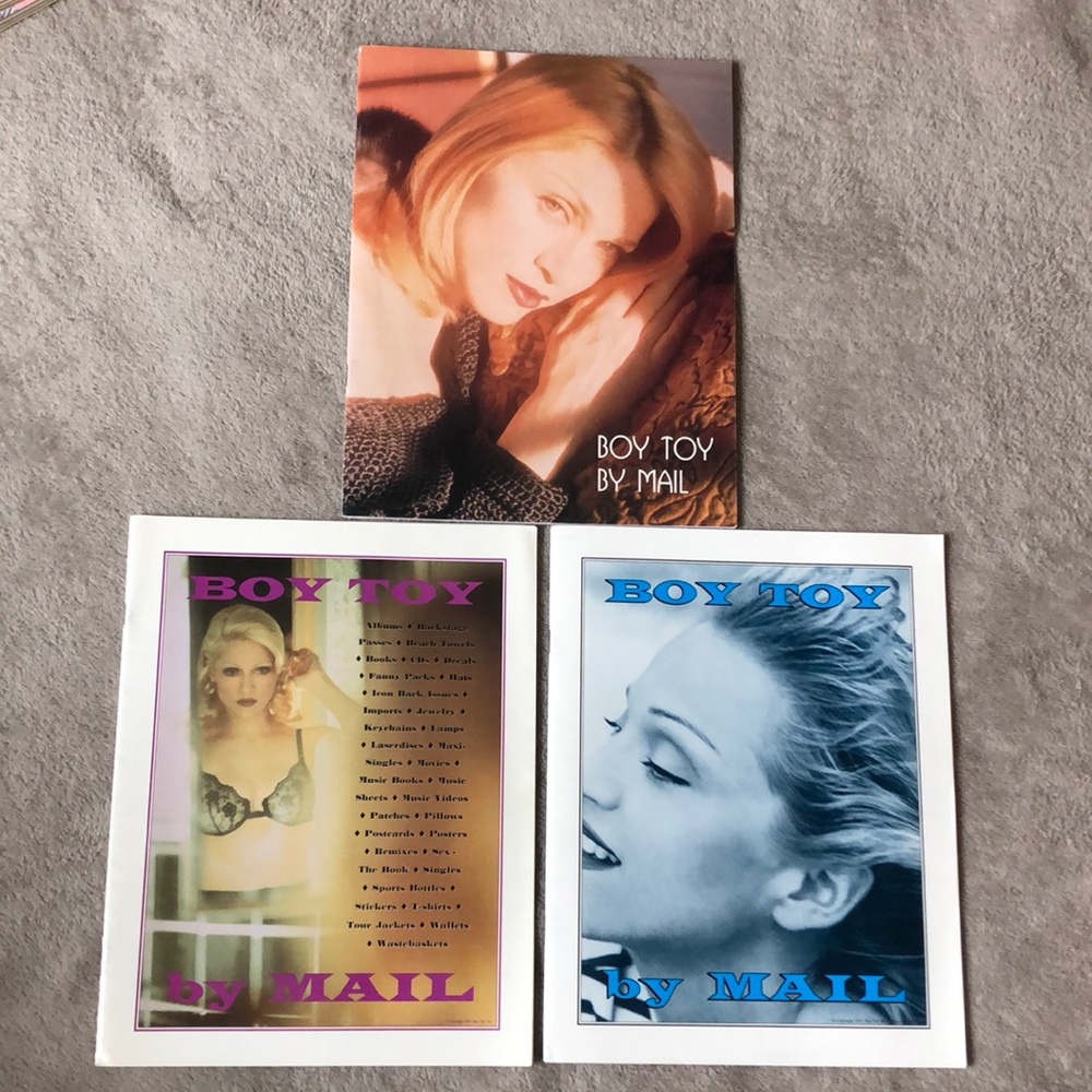 Boy Toy by Mail - Madonna Fan Club Merchandise Catalogs - Bundle of 3